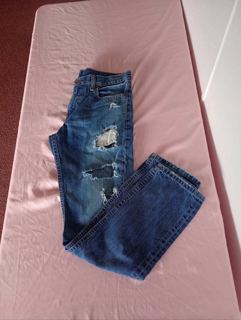 Men’s Levi’s 511 Straight Leg Fit Ripped Distressed Jeans Sz. 30x30